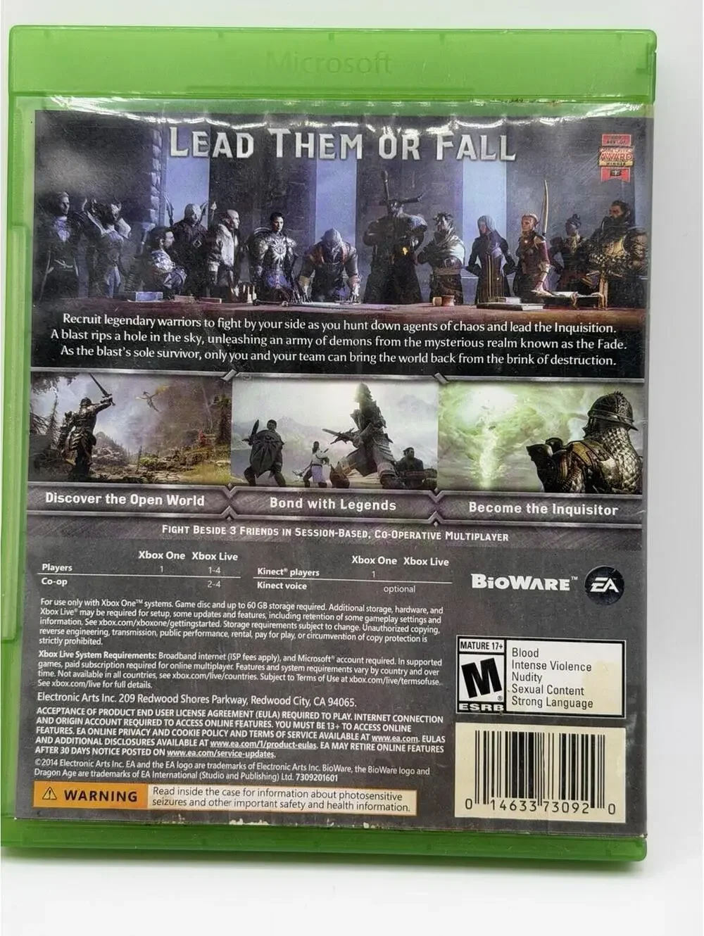 Dragon Age Inquisition Xbox One Complete Tested Working BioWare EA - Picture 2 of 4